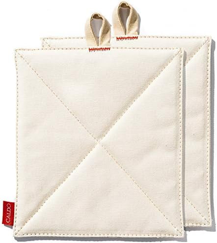 Caldo Canvas Kitchen Pot Holders - Insulated 100% Cotton Canvas Hot Pads for Oven- Heat Resistant- 2 | Amazon (US)