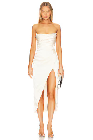Bardot Elio Corset Dress in Gold & Ivory from Revolve.com | Revolve Clothing (Global)