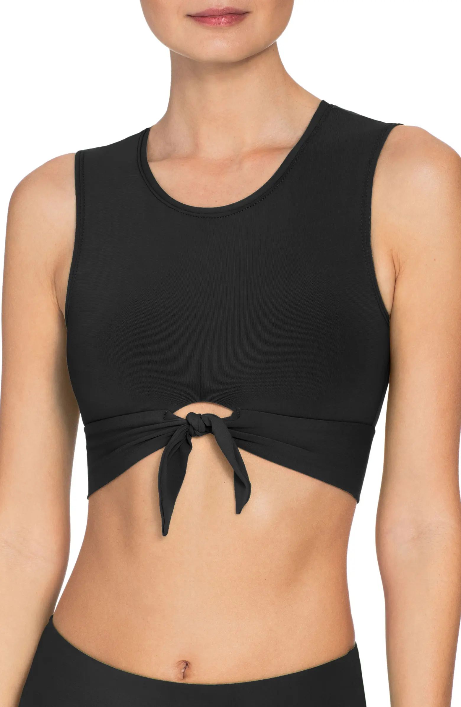 Robin Piccone Ava Longline Knot Front Bikini Top | Nordstrom | Nordstrom