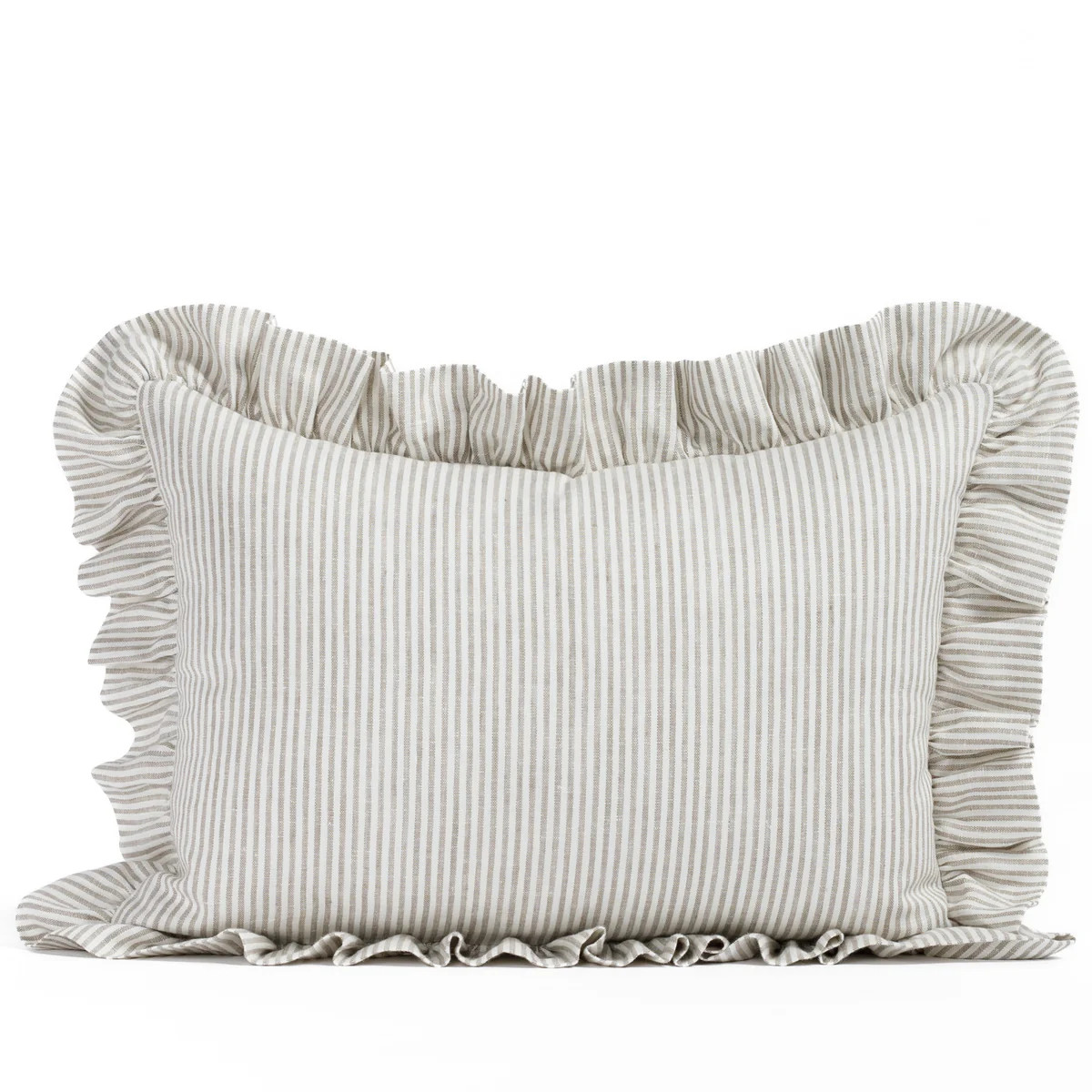 Siena 14x20 Ruffle Lumbar Pillow, Buff | Tonic Living
