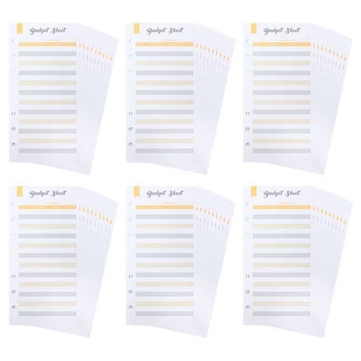 Unique Bargains 6-Holes A6 Expense Budget Binder Tracker Sheets 60 Pcs Yellow | Target