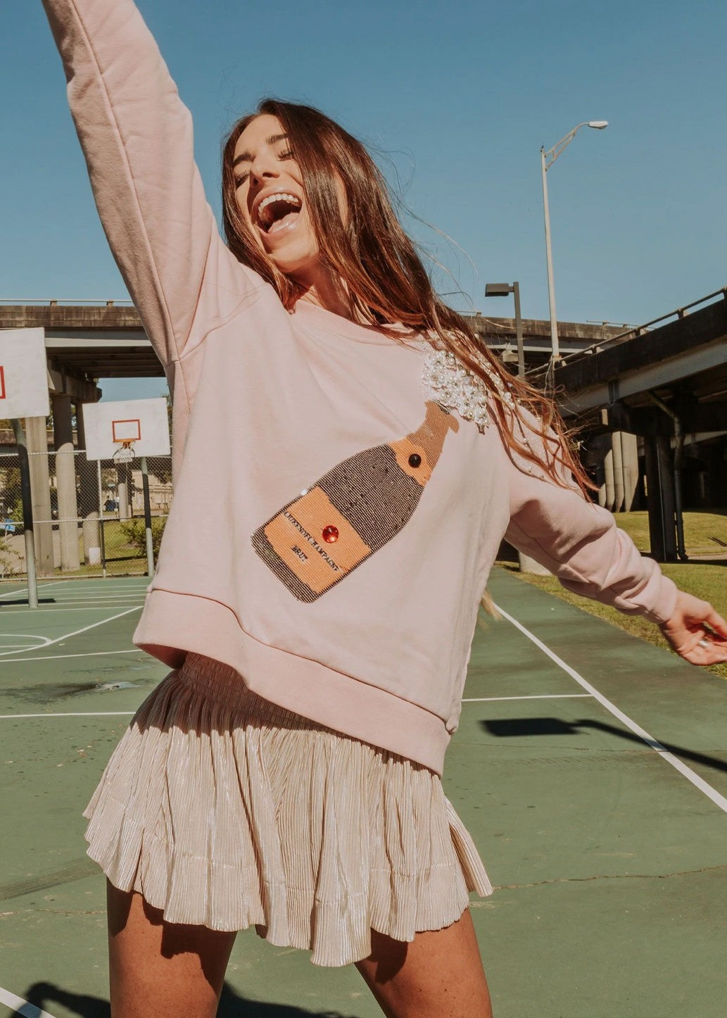 Popping Champagne Sweater | Dos Femmes, LLC