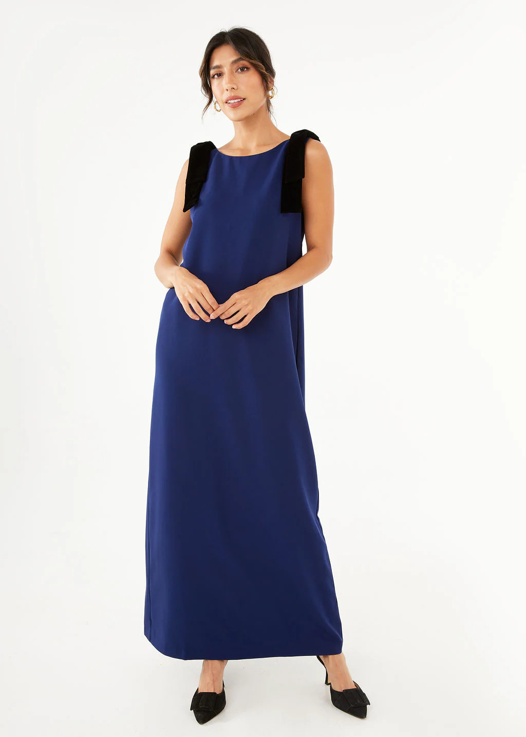 Michelle Gown Navy Crepe | Abbey Glass