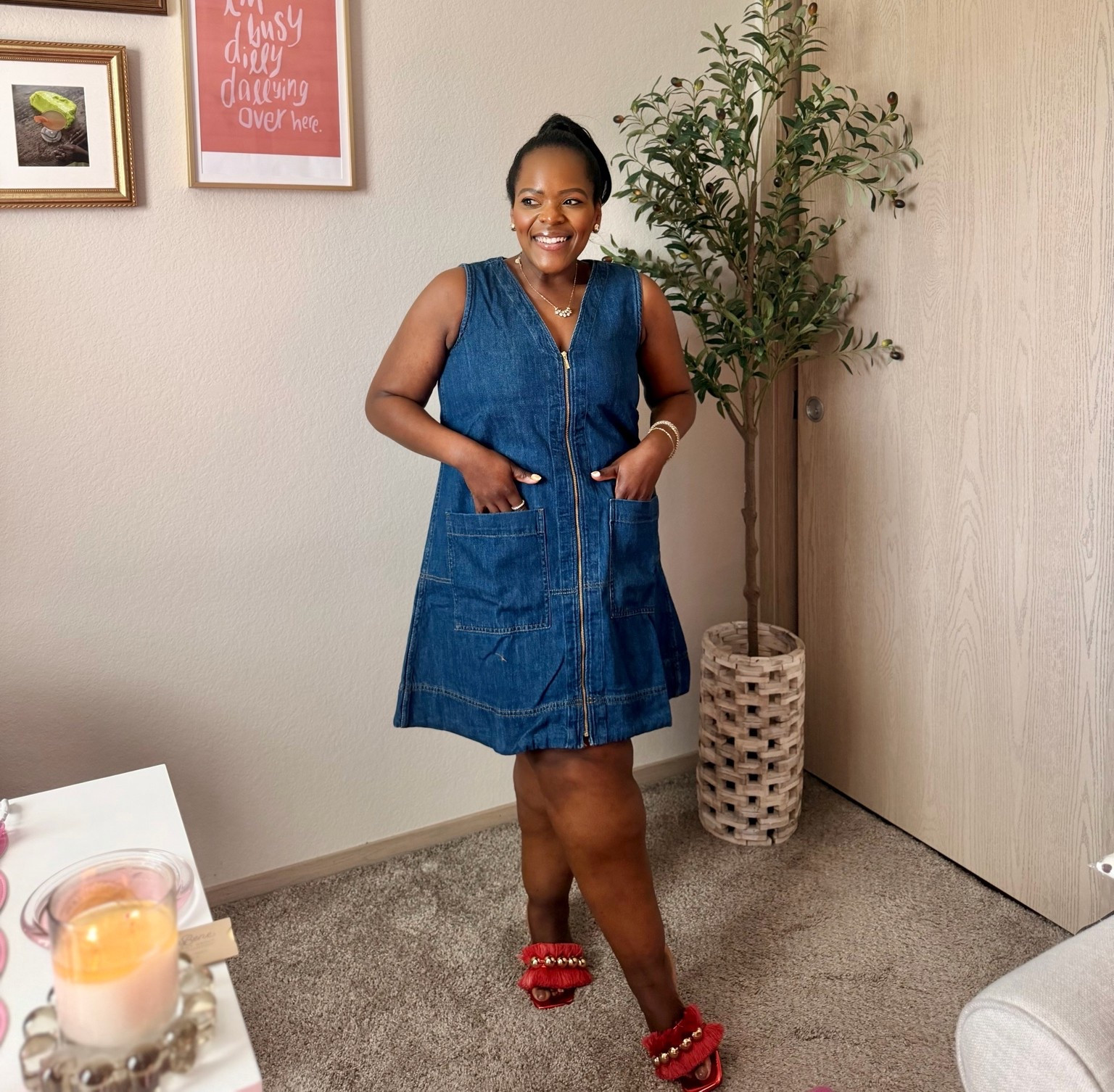 Ummm… this denim dress with the gold front zipper is on sale for $21!!! 🤯 I’m wearing the size M.

#LTKgrwm #LTKootd #LTKdayinmylife