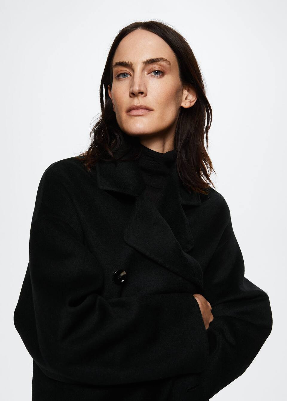 Handmade oversized wool coat -  Women | Mango USA | MANGO (US)