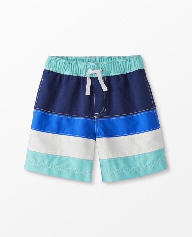 Recycled Colorblock Swim Trunks | Hanna Andersson