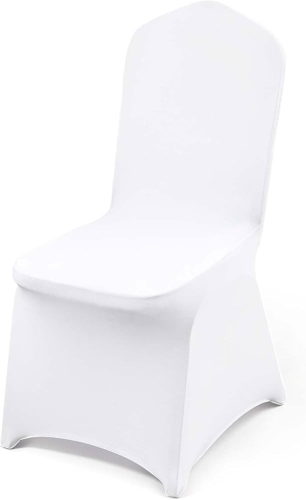VEVOR 100 Pcs White Chair Covers Polyester Spandex Chair Cover Stretch Slipcovers for Wedding Par... | Amazon (US)