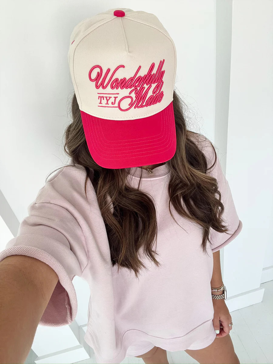 Wonderfully Made - Hot Pink Vintage Trucker Hat | KenzKustomz