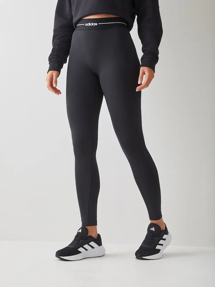 adidas Black Hyperglam Full Length Leggings | Next US