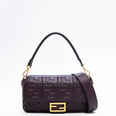 Embossed FF Medium Baguette Bag | Vivrelle