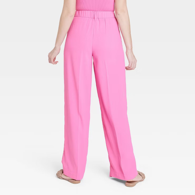 Women's High-Rise Straight Fit Fluid Pants - A New Day™ | Target