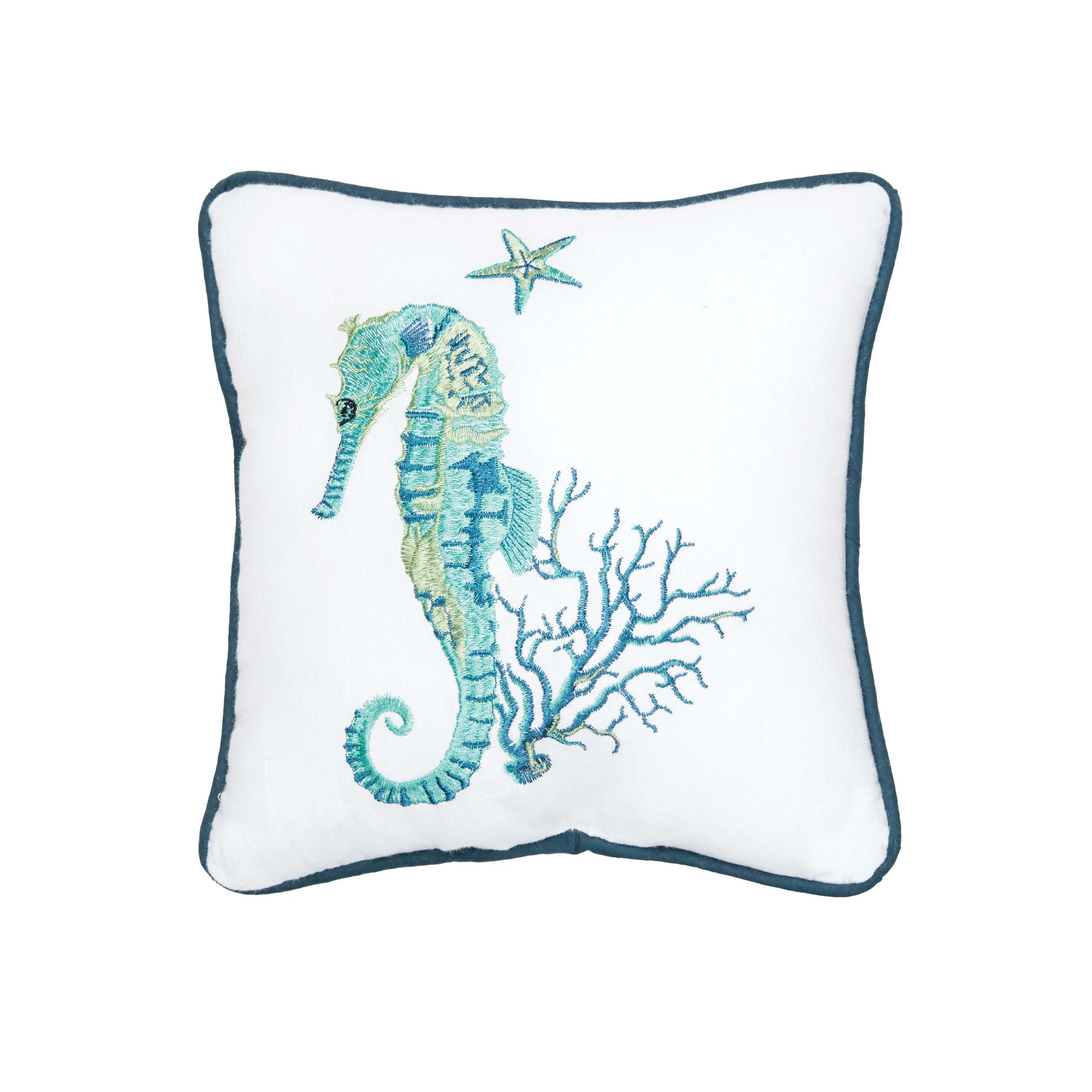 Seahorse & Coral Pillow | Wayfair North America