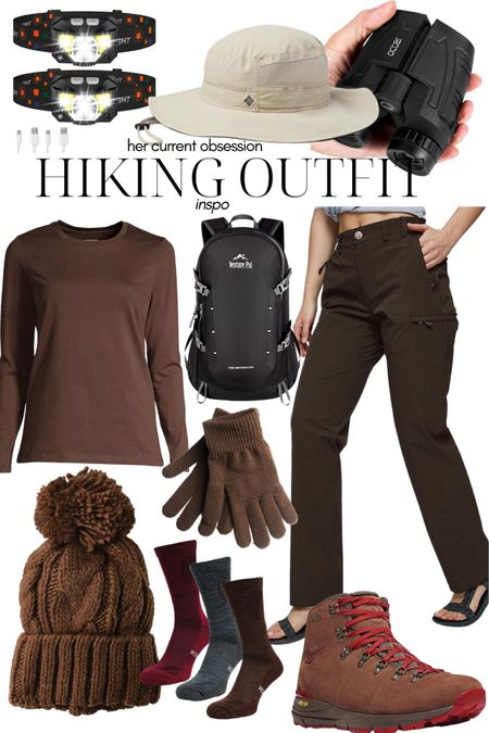 Amazon fall hiking outfit inspo for all my outdoorsy girlfriends. Follow me HER CURRENT OBSESSION for more outdoors style and adventures 😃

| granola girl | outdoorsy outfit | leggings | Amazon style | outdoors style | hiking hat | headlamp | hiking boots | hiking backpack | fall outfit | fall style | Danner boots | knitted beanies | gloves | 

#liketkit #LTKSeasonal #LTKFind #LTKsalealert #LTKstyletip #LTKshoecrush
@shop.ltk