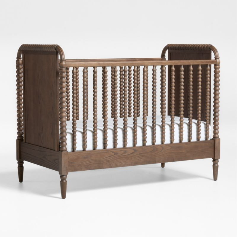 Jenny Lind Deep Brown Wood Spindle Convertible Baby Crib + Reviews | Crate & Kids | Crate & Barrel