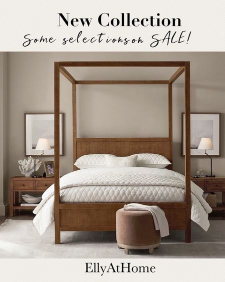 Beautiful new bedroom furniture collection at Pottery Barn! Shop bed, nightstand, dresser, ottomans. Bedding, pillow, diffuser on sale. Shop more summer home decor accessories. Free shipping. 

#LTKHome #LTKSaleAlert #LTKFindsUnder50