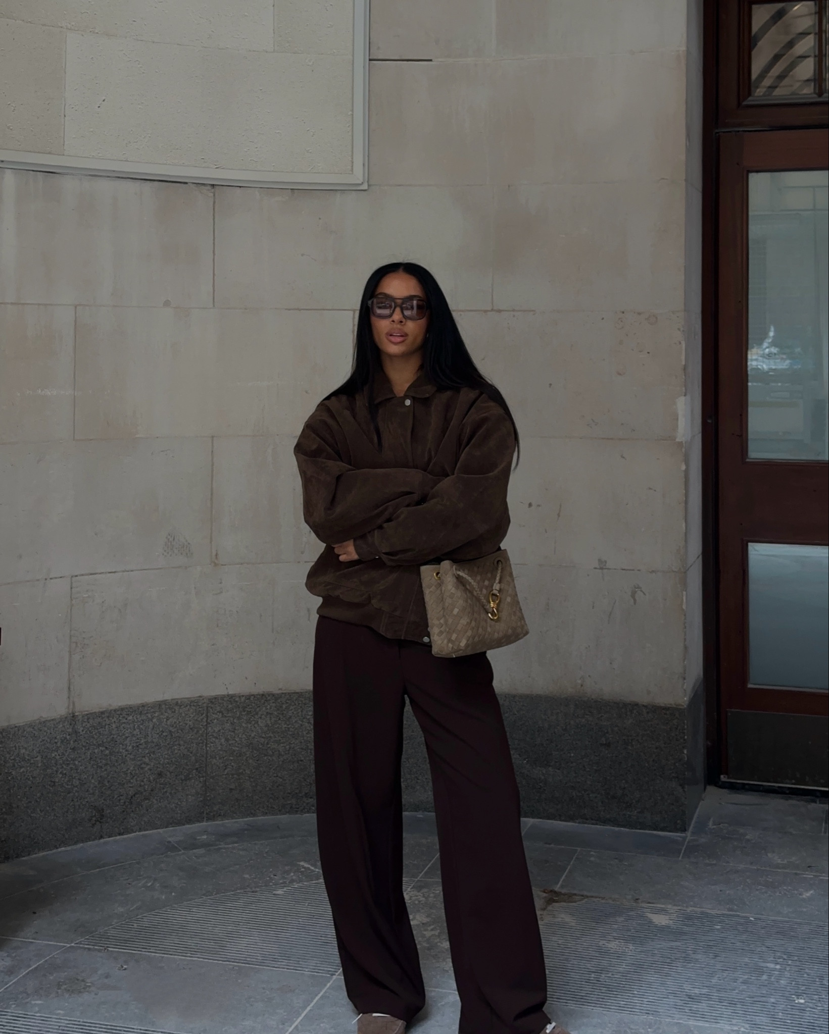 🏷️ all brown outfit, brown bomber, brown suede bomber, brown suede, brown outfit, brown colour drench outfit, boohoo, H&M, 

#LTKautumn #LTKFashionMonth #LTKeurope