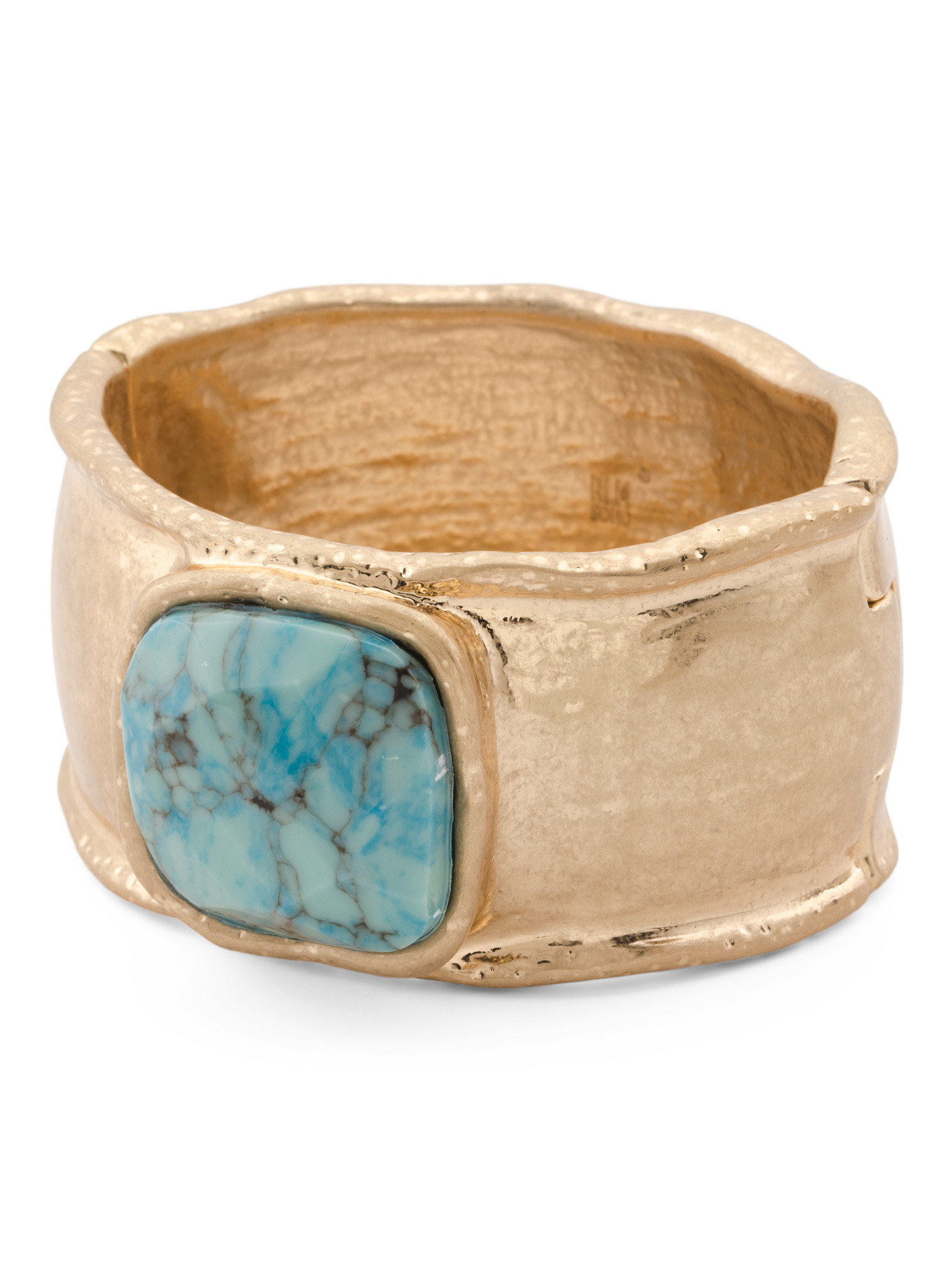 Gold Turquoise Stone Cuff Bracelet | TJ Maxx