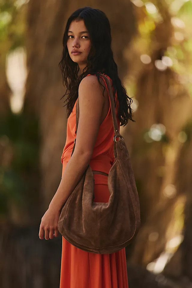Roma Suede Tote Bag by Free People, Golf Green, One Size | Free People (Global - UK&FR Excluded)