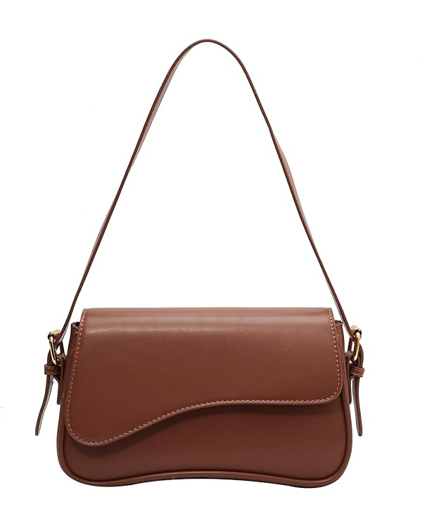 Shoulder Bag for women Clutch Purse Handbag PU Leather Tote Bag with 2 Removable Straps and Zippe... | Amazon (US)