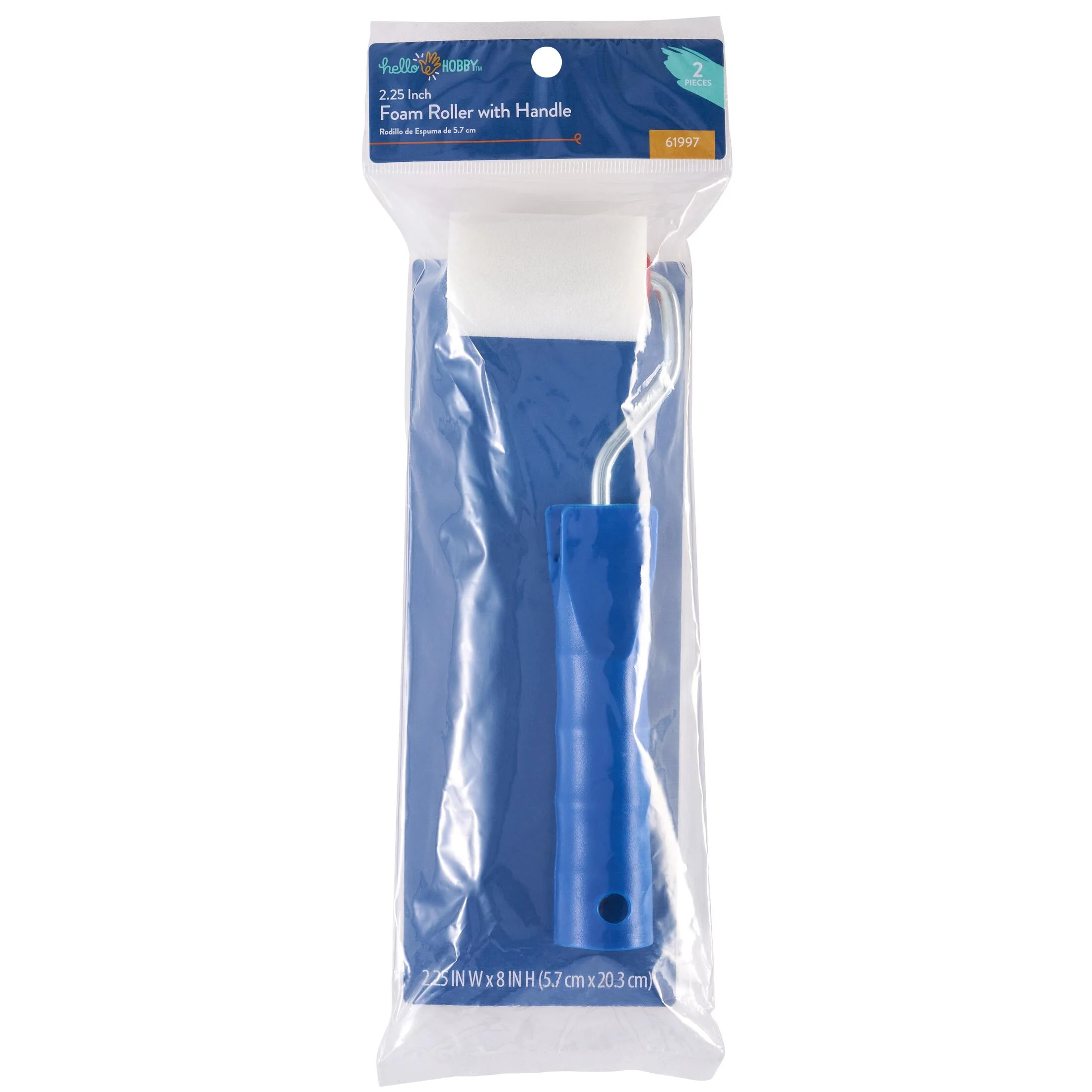 Hello Hobby 2 Pc Foam Paint Brush Set with Handle, 2.25" | Walmart (US)