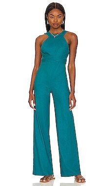 House of Harlow 1960 x REVOLVE Landry Jumpsuit in Deep Lake from Revolve.com | Revolve Clothing (Global)