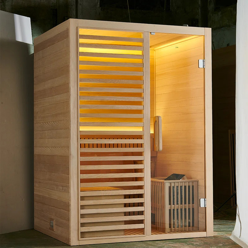 Saunas 2- Person Indoor Traditional Steam Sauna in Hemlock | Wayfair North America