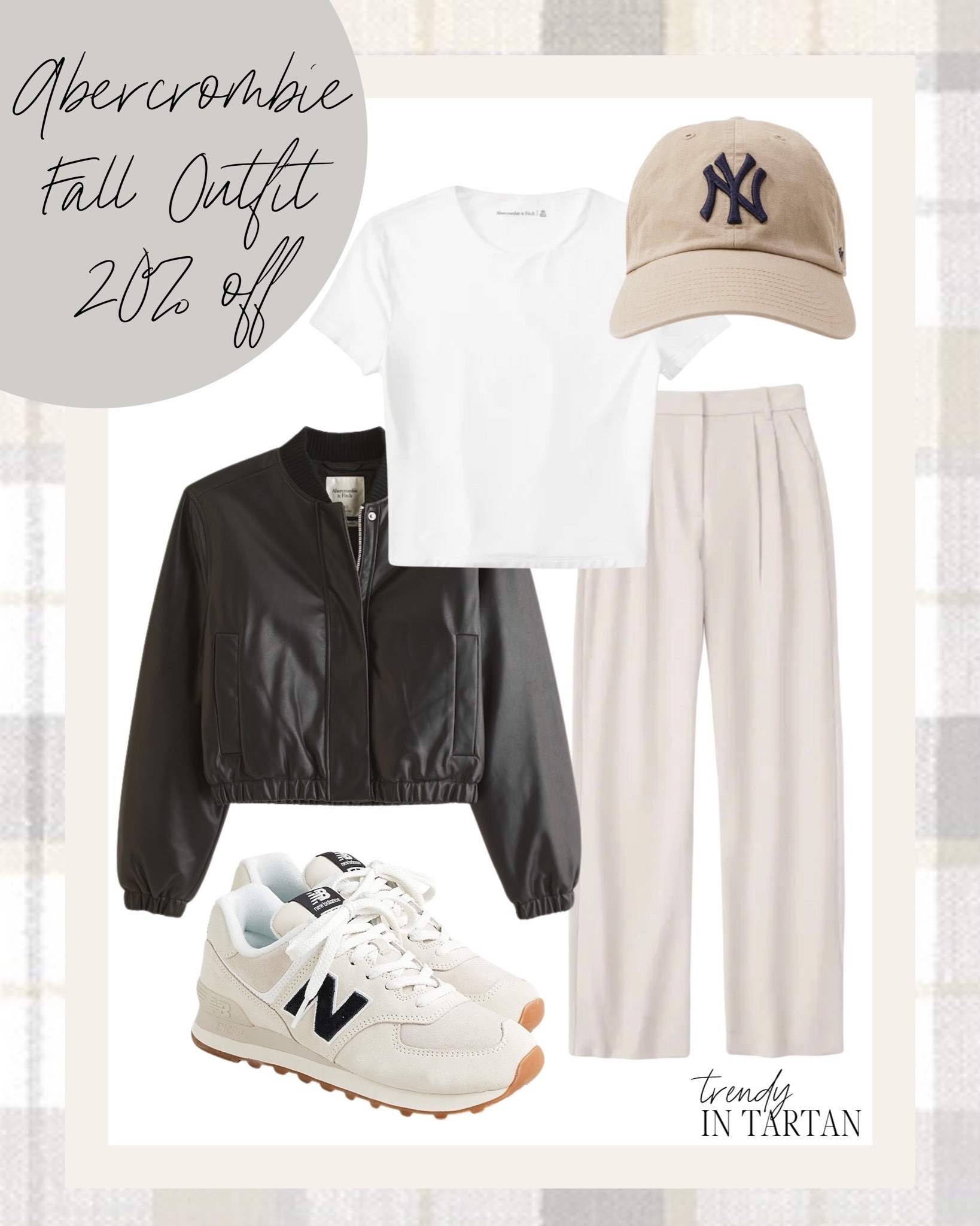 20% off Abercrombie fall outfit 

Baseball hat, bomber jacket, trousers, cropped T-shirt, new balance sneakers, fall outfit, faux leather jacket, neutral outfit, neutral sneakers, crop tee, casual outfit 

#LTKSale #LTKSeasonal #LTKmidsize