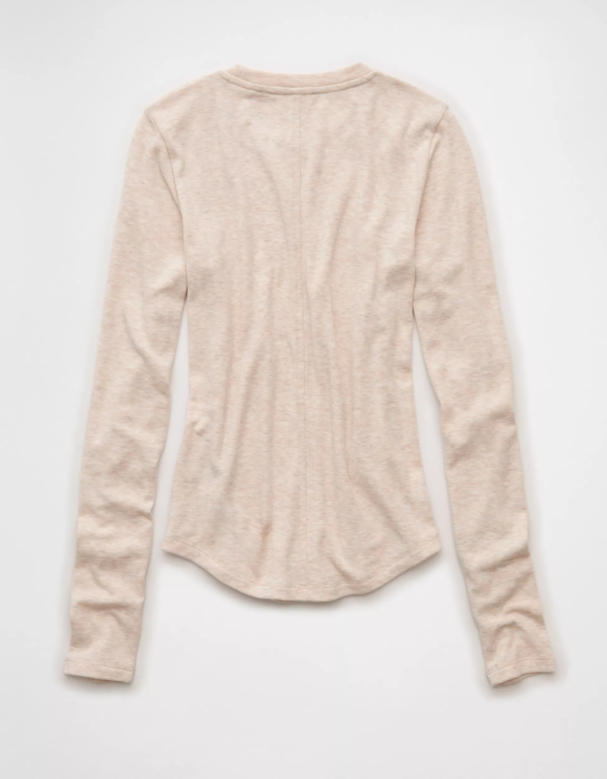 AE Long Sleeve Cozy Crew Neck T-Shirt | American Eagle Outfitters (US & CA)