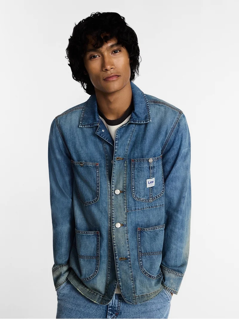 Kacey Lee Men's Denim Chore Jacket, Sizes S-2XL | Walmart (US)