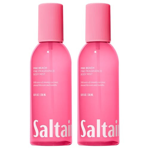 Saltair Body Mist 2 Pack - Fine Fragrance, Lightweight Body Spray Mist with Pink Beach Scent. Long Lasting Perfume Mist. 2x 8oz Bottles | Amazon (US)