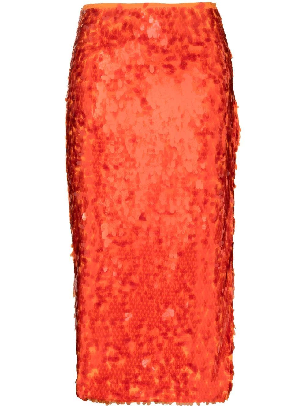 Caitlin side-slit sequinned midi skirt | Farfetch Global