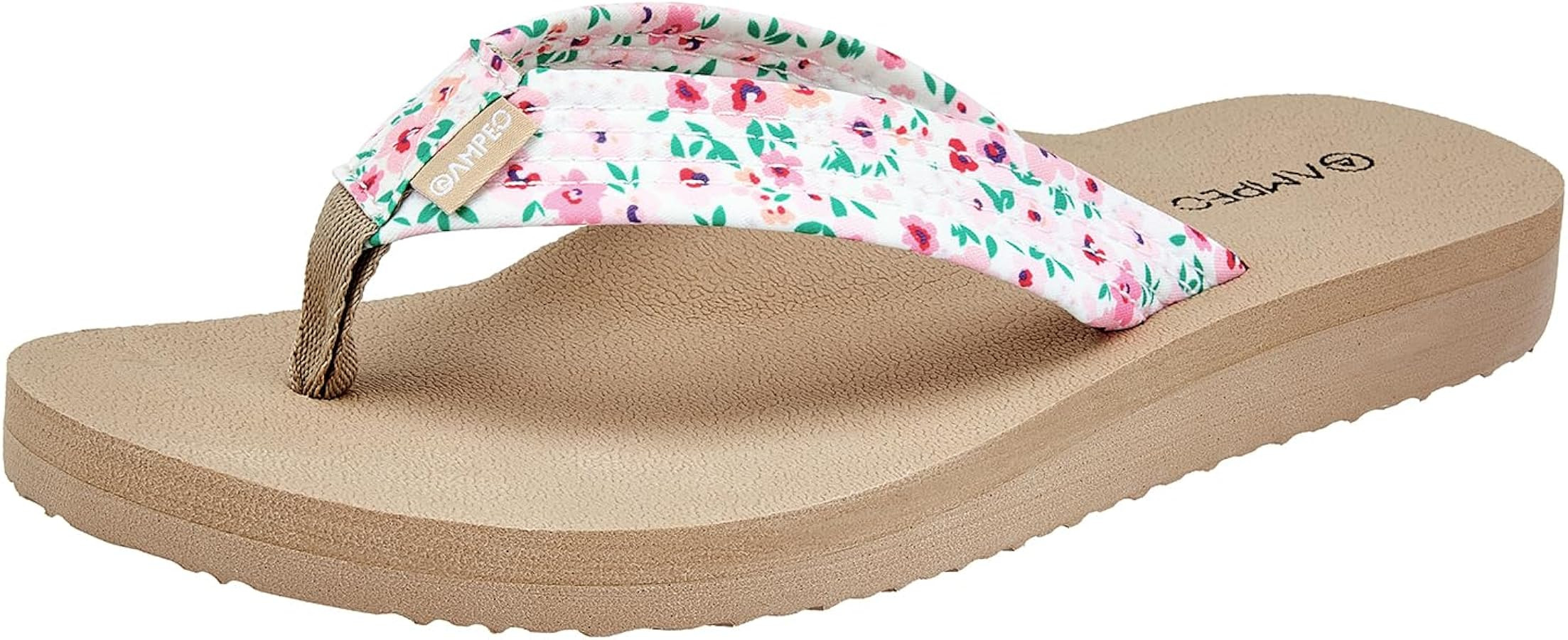 Ampeo Women's Arch Support Flip Flops Comfortable Casual Summer Beach Thong Sandals | Amazon (US)