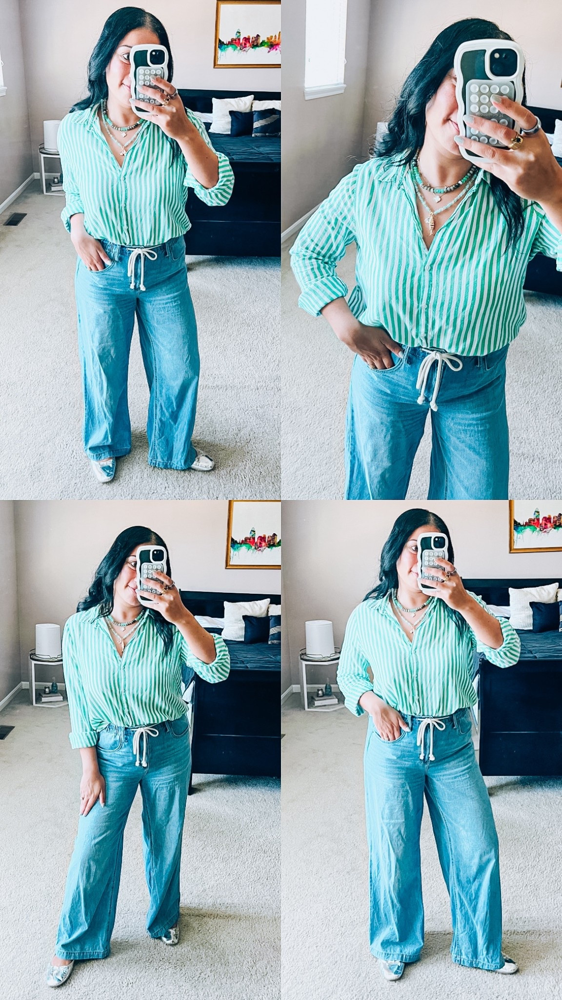 Striped button down
Wide leg jeans
Beaded necklace
Casual style
Spring outfit 


#LTKmomlife #LTKootd #LTKSpringSale
