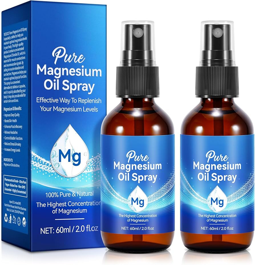 2 Pack Magnesium Oil Spray, Pure Magnesium Oil Spray | Amazon (US)