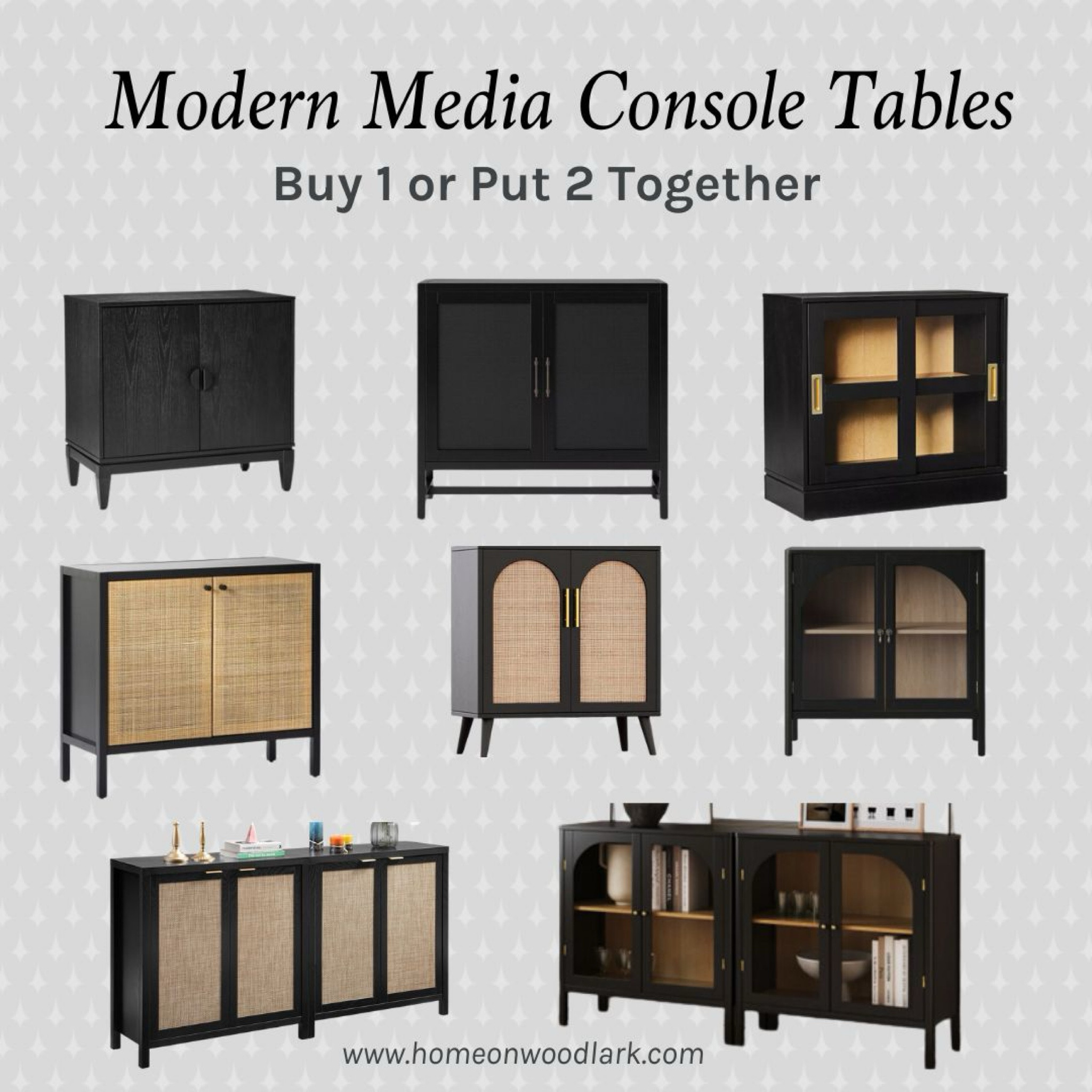 These black media console cabinets are affordable and beautiful on their own or combined.  

Amazon media cabinet.  Target black arched cabinet.  

#LTKstyletip #LTKhome
