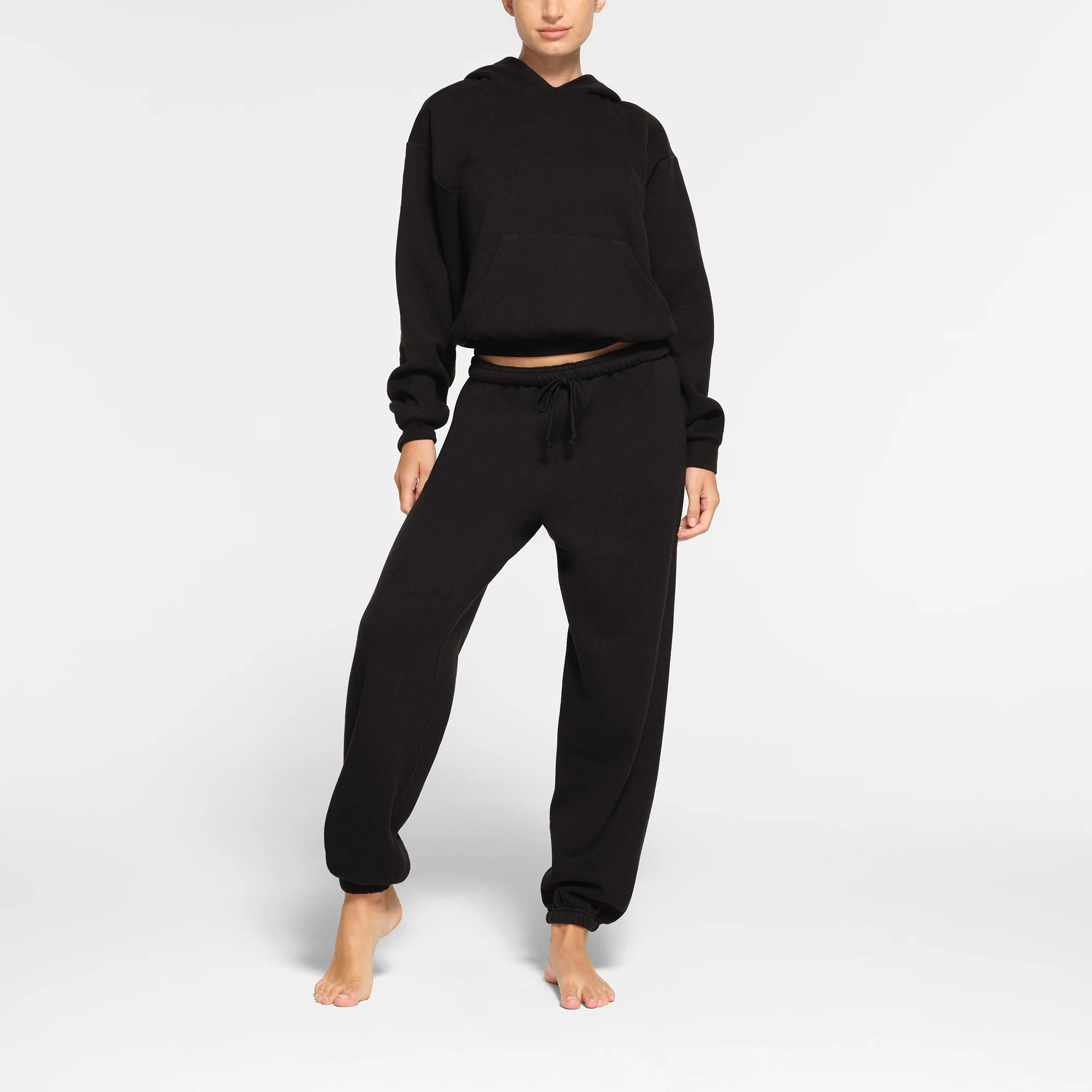 SKIMS Hoodie | Black | Medium | Cotton Fleece | SKIMS (US)