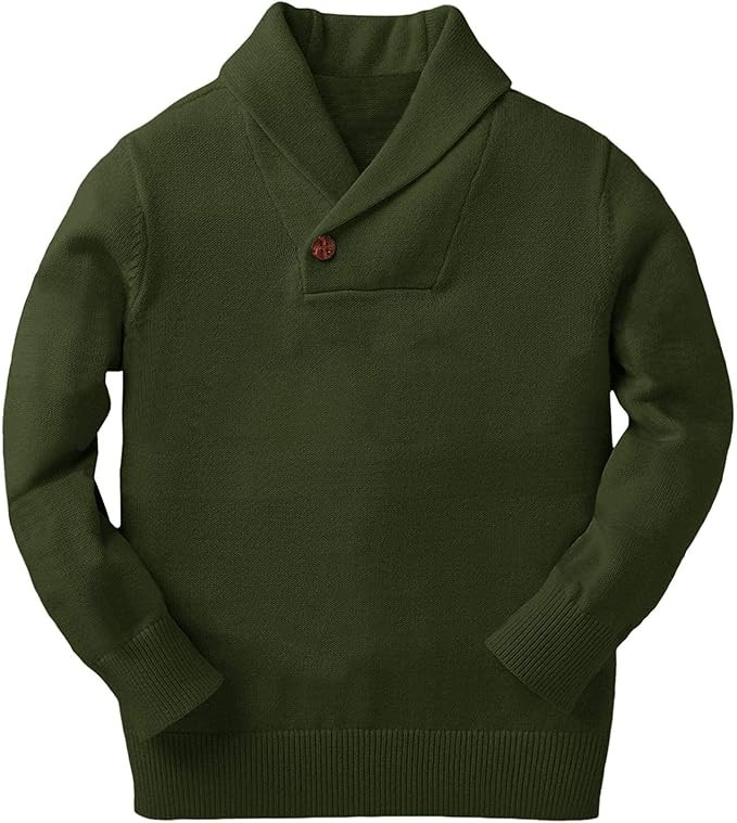 Ryannology Toddler Baby Boys Girls Sweater Shawl-Collar V Neck Pullover Sweaters Cable Kintted Ph... | Amazon (US)