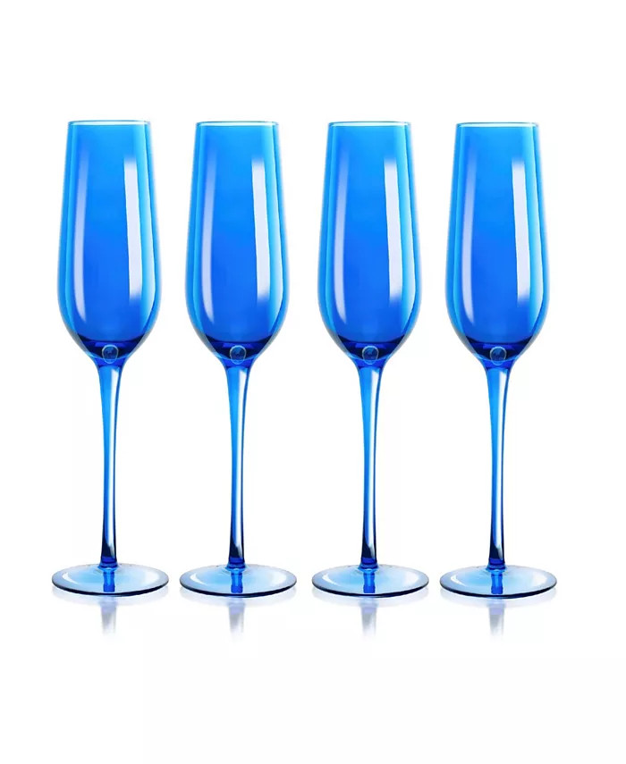 Carnival Champagne Flutes, Set of 4 | Macy's