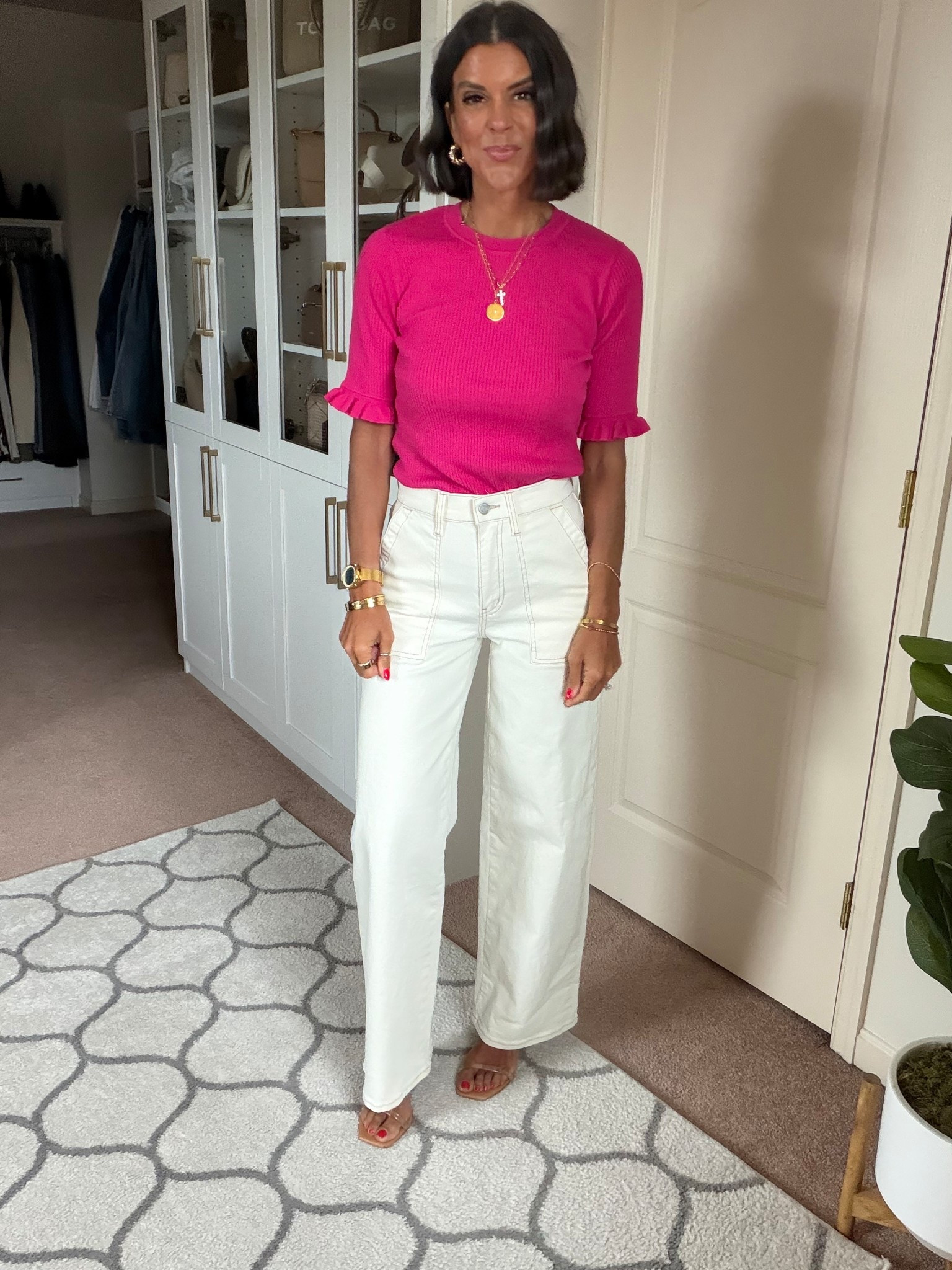 Size xs in Walmart sweater
Jeans fit tts 

#LTKootd #LTKmomlife #LTKSeasonal