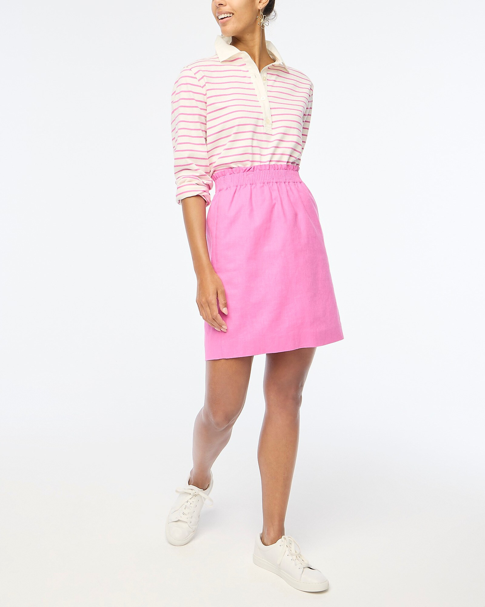 Linen-cotton blend city skirt | J.Crew Factory