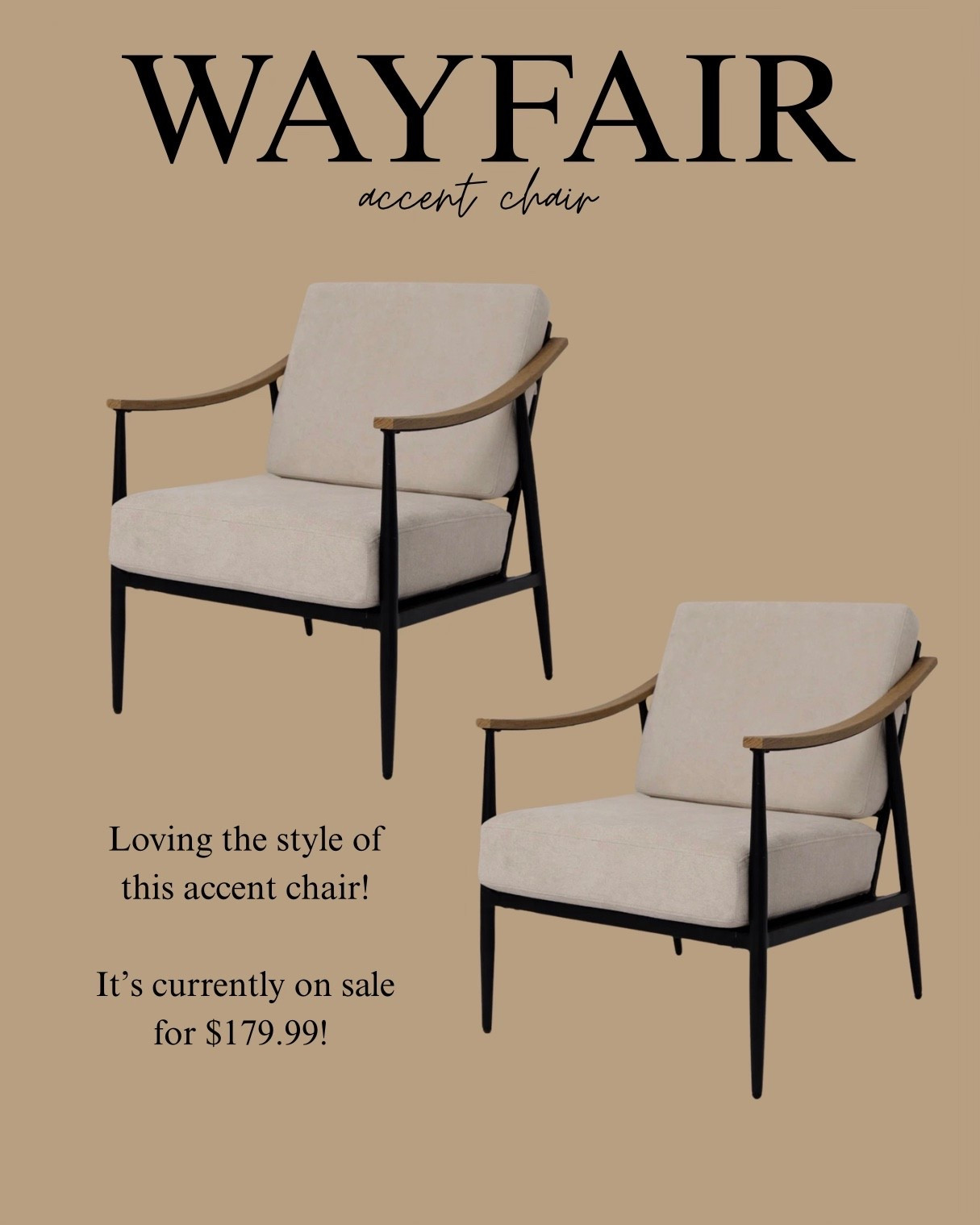 Loving the style of this accent chair from @Wayfair! 

Currently on SALE for only $179.99! 😍

#LTKU #LTKSaleAlert #LTKHome