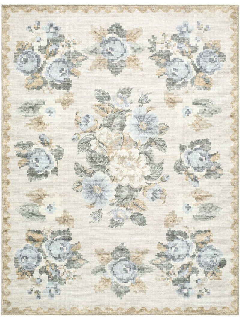 My Texas House Back to Campus Sage 5'3" x 7' Washable Area Rug - Walmart.com | Walmart (US)