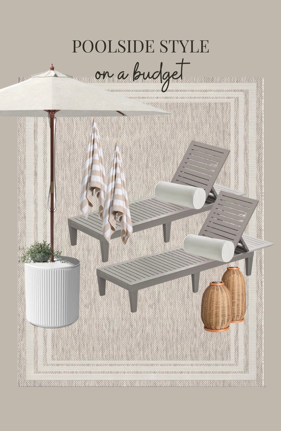 Spruce up your outdoor space (without breaking the bank) with these gorgeous + durable poolside pieces. I’m obsessed with the umbrella holder. ☀️

#LTKHome #LTKFindsUnder100 #LTKSeasonal