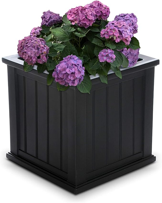 Mayne Cape Cod 20in Square Planter - Black - 20in L x 20in W x 20in H - with 8.7 Gallon Built-in ... | Amazon (US)