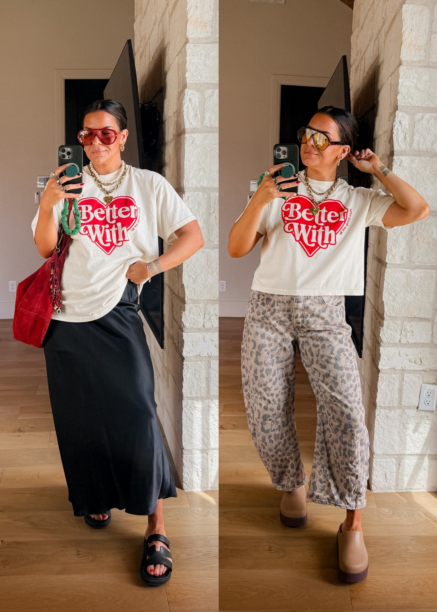 The Better With Tee styled 2 ways!
Tee is my merch, linked in my IG BIO!

Skirt: large
Leopard jeans: 30 (TTS)
Jacket: XL (runs BIG)


#LTKmomlife #LTKOver40 #LTKMidsize