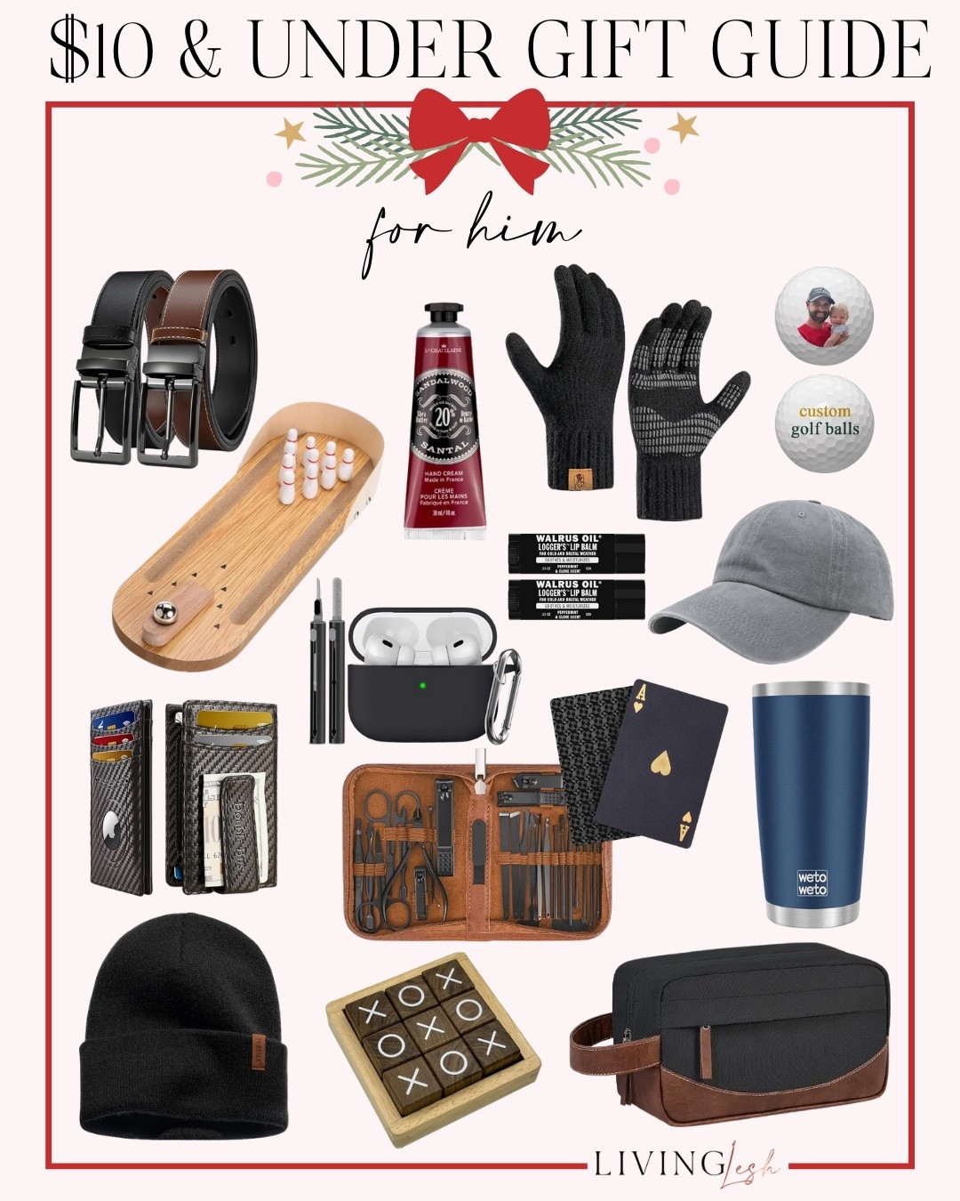 Amazon finds | Amazon gifts | Amazon gifts under 10 | Gift ideas | Gift guide | Gifts for men | gifts for husband | gifts for boyfriend | beanie | Gifts under 10 | air pod case | men’s belt | custom golf balls | tabletop games

#LTKFindsUnder50 #LTKMens #LTKGiftGuide