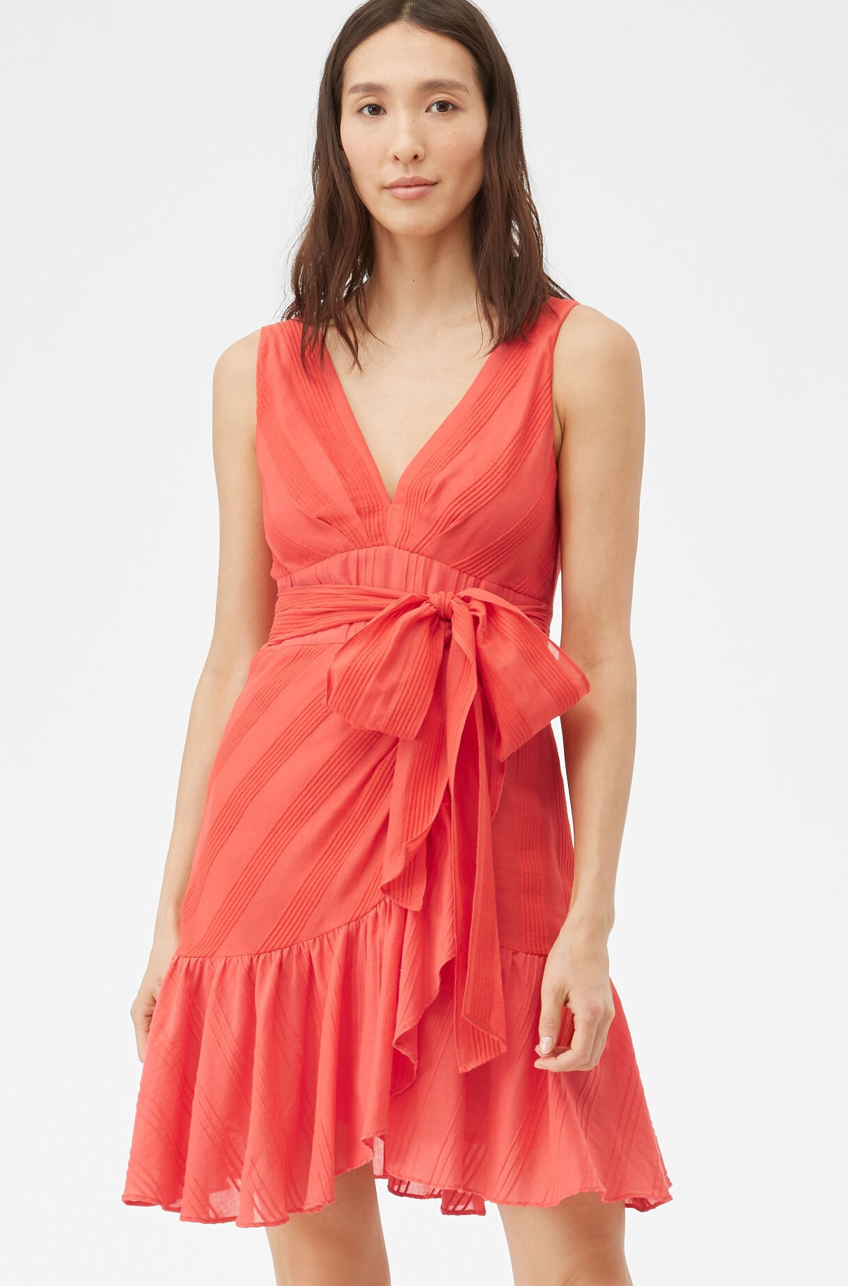 Sheer Stripe Wrap Dress | Rebecca Taylor | Rebecca Taylor