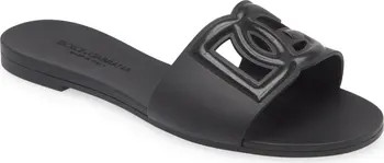Dolce&Gabbana Bianca Interlock Slide Sandal (Women) | Nordstrom | Nordstrom