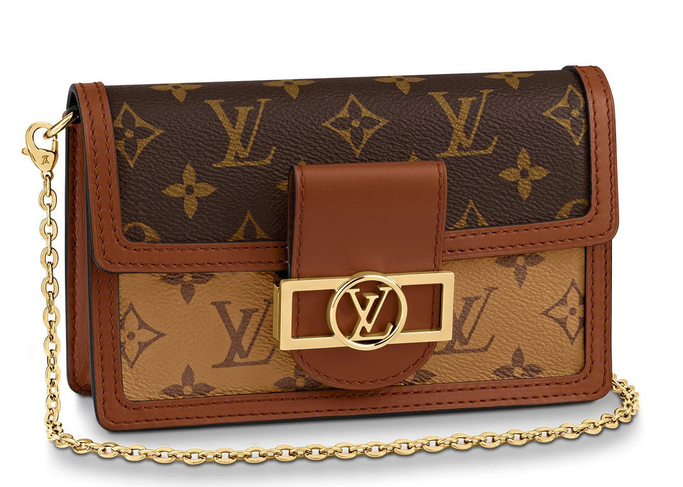 Louis Vuitton Dauphine Chain Wallet Monogram Reverse Brown | StockX