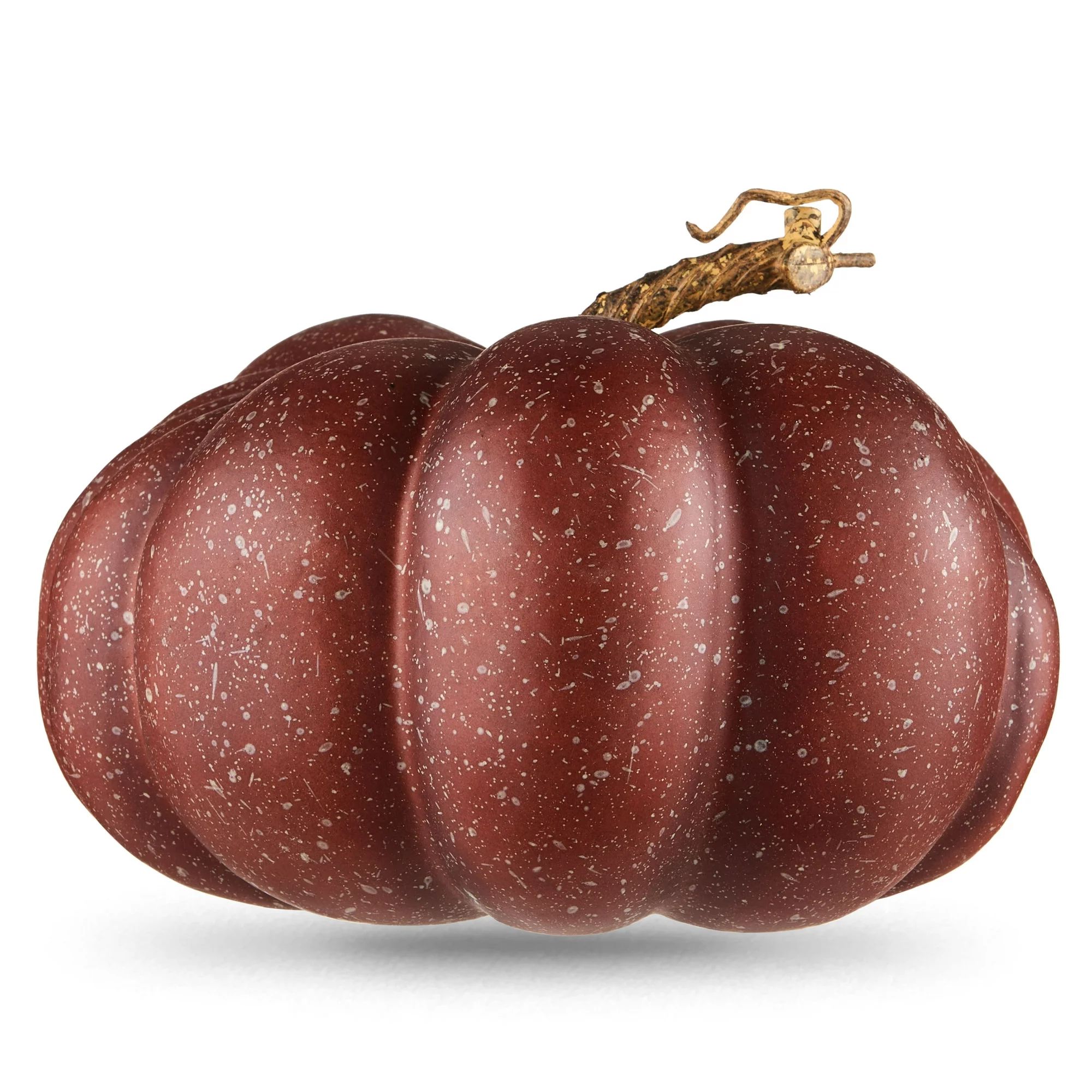 Fall, Harvest 6 in Flat Brown/Red Foam Pumpkin Decoration , Way to Celebrate | Walmart (US)